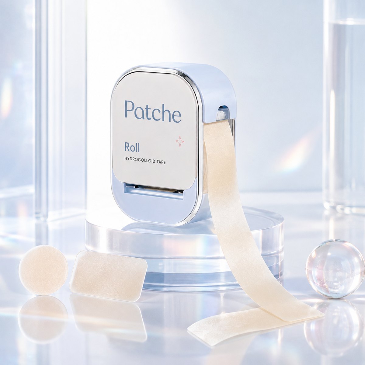 Patche Roll — hydrocolloid tape tin pack shot